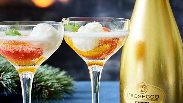 Champagnesorbet met citrusfruit (zoet)