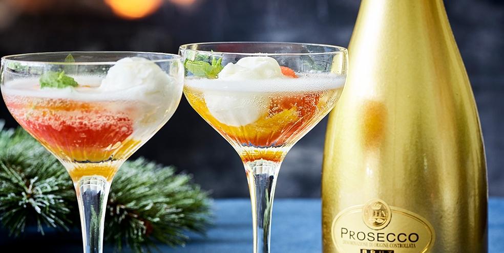 Champagnesorbet met citrusfruit (zoet)