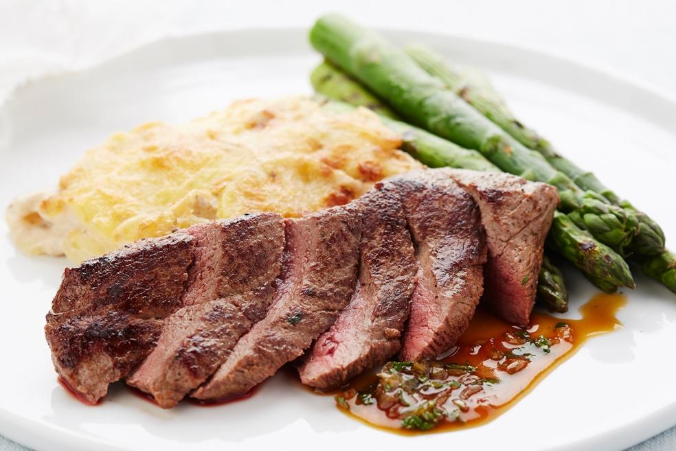 Lamsfilet met muntsaus