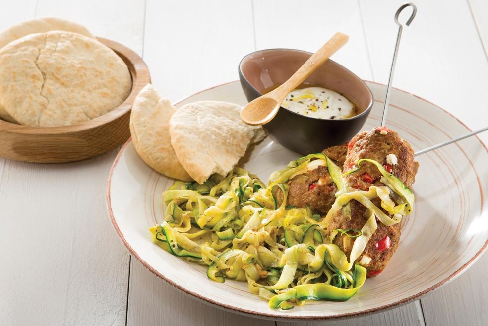 Köfte met tagliatelle van courgette