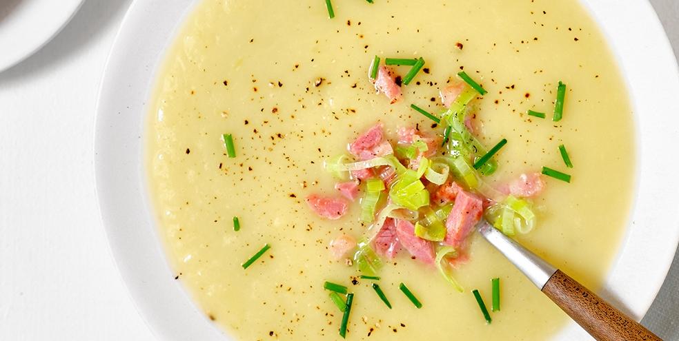 Preisoep met spek