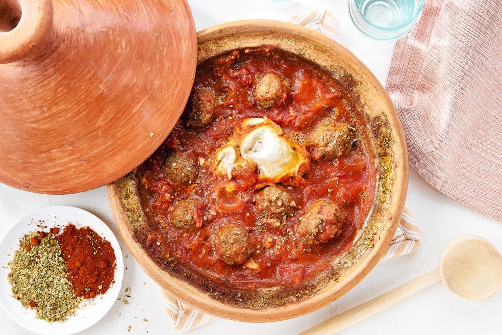 Kefta-tajine met tomatensaus