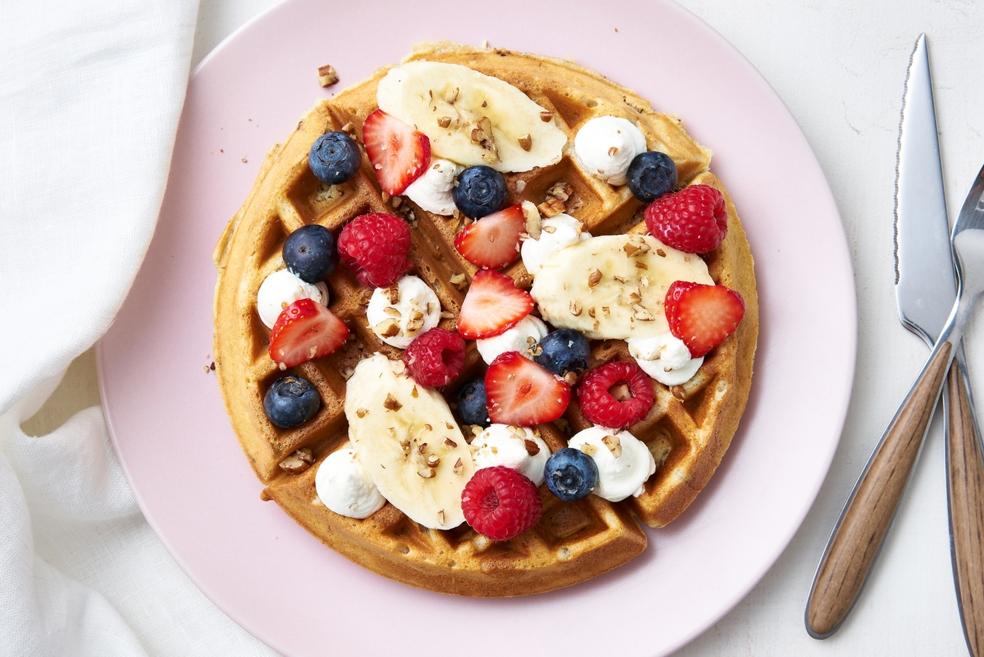 Banana waffles