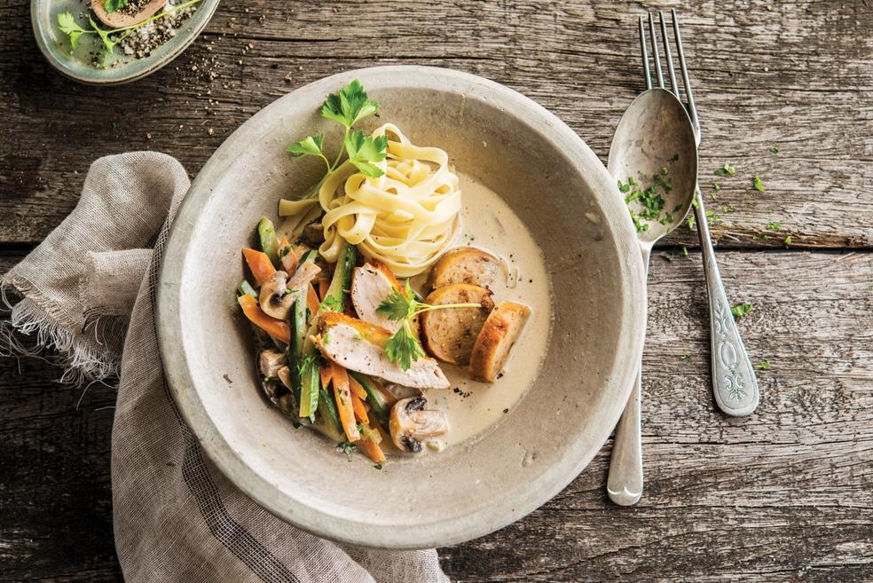 Parelhoen à la waterzooi