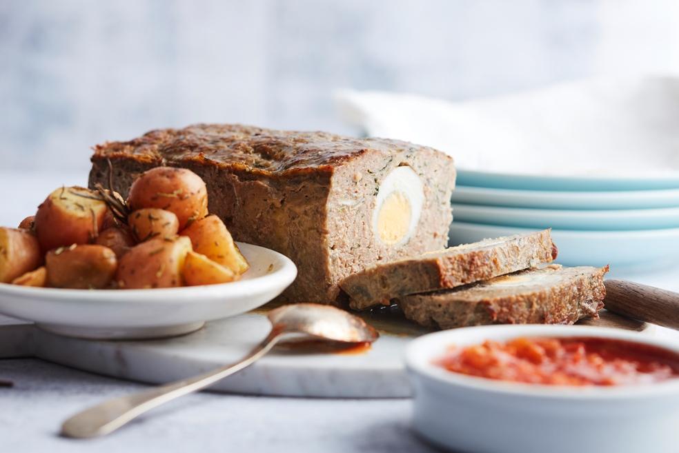 Gehaktbrood met eieren