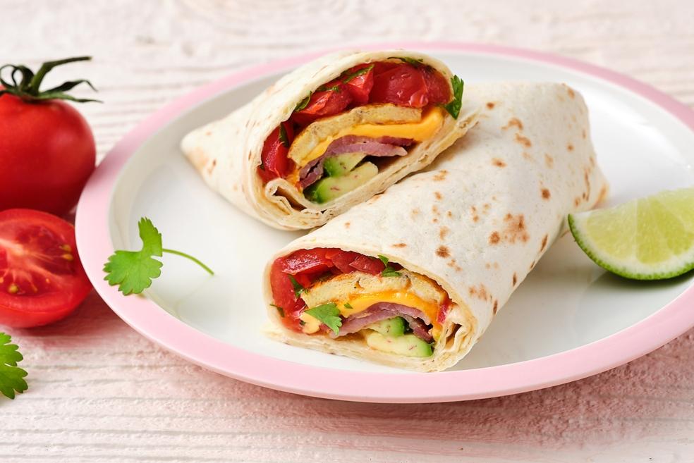 Burrito met ei en spek