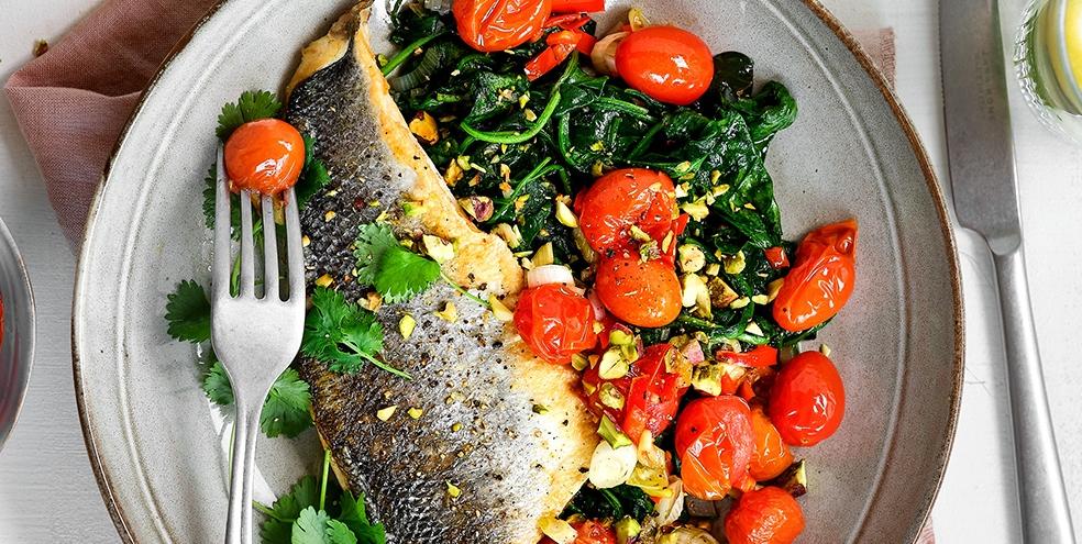 Op vel gebakken goudbrasemfilet