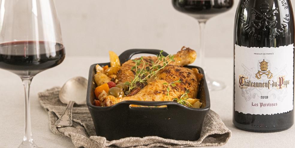 Pittige ovenschotel met kip en chorizo