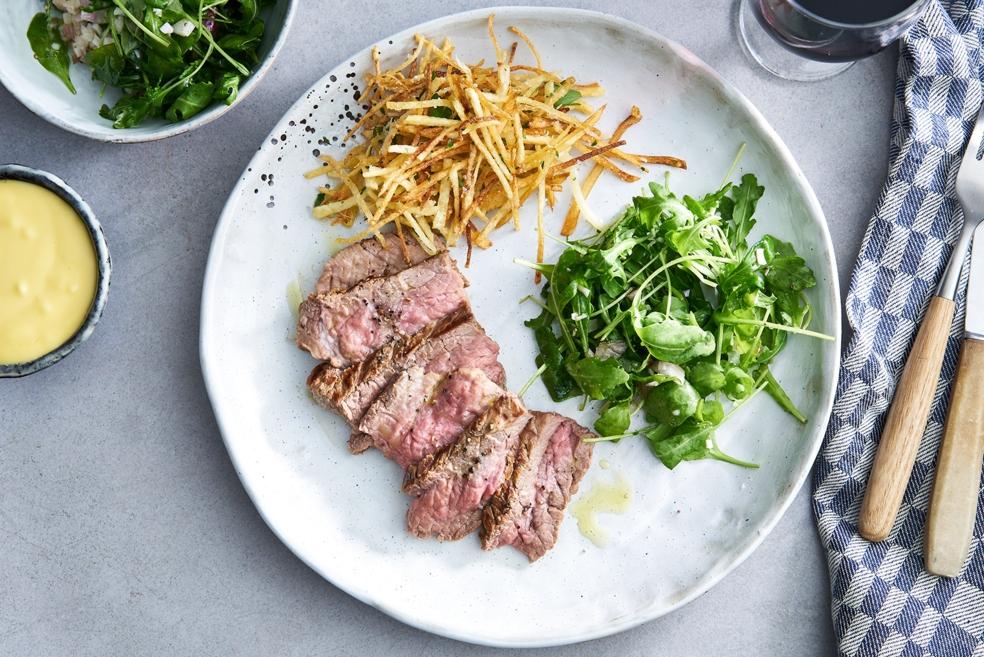 Tagliata met steppegras en aioli-mayonaise