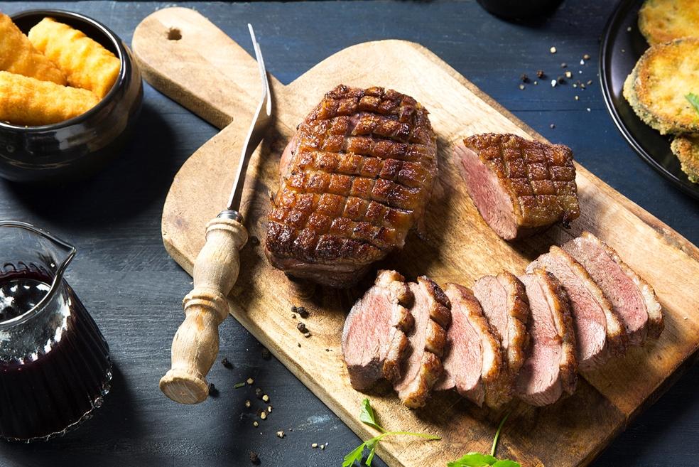 Eendenborst met portosaus