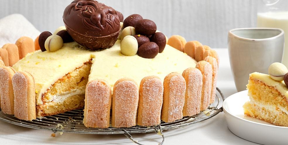 Biscuittaart met citroenfrosting