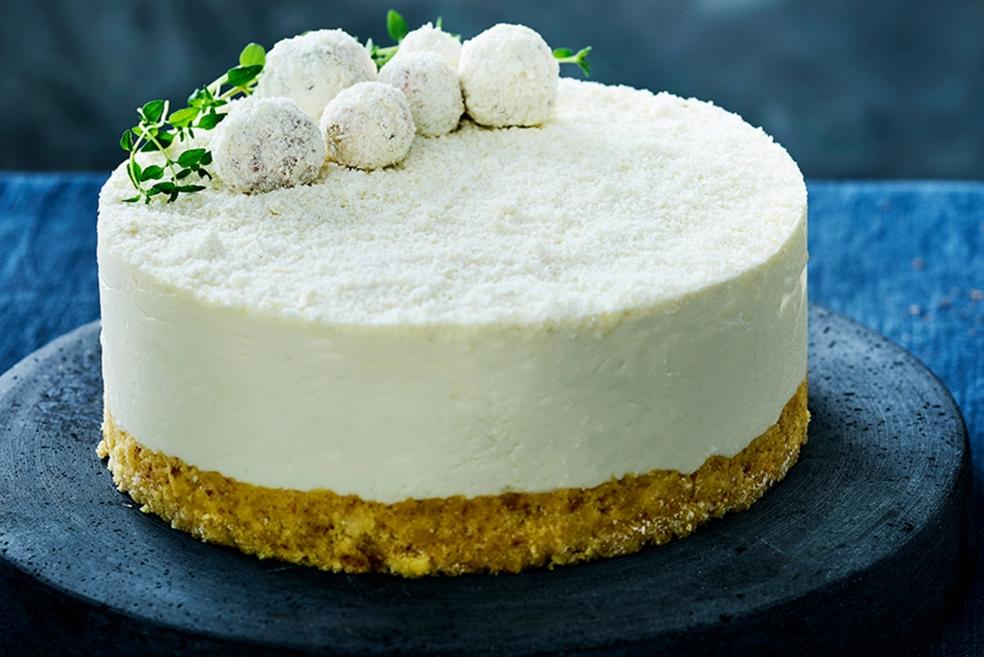 Witte no bake chocoladetaart