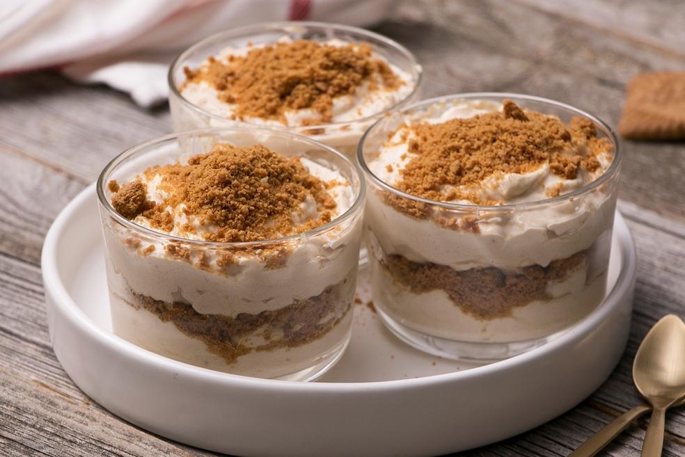 Speculoos-mascarponemousse in laagjes
