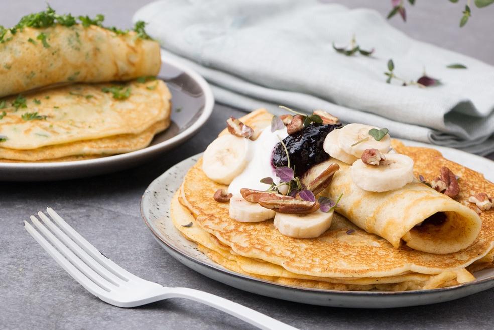 Zoete en hartige pannenkoeken