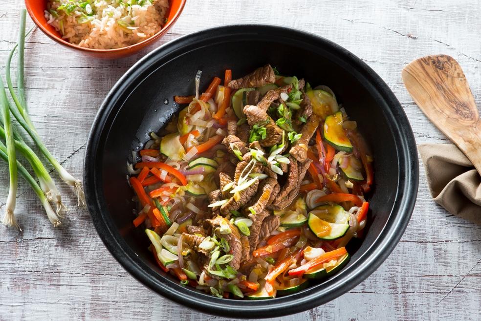 Dunne lende uit de wok