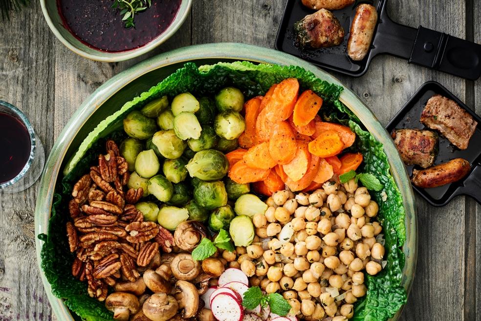 Gourmetschotel met XL christmas buddha bowl