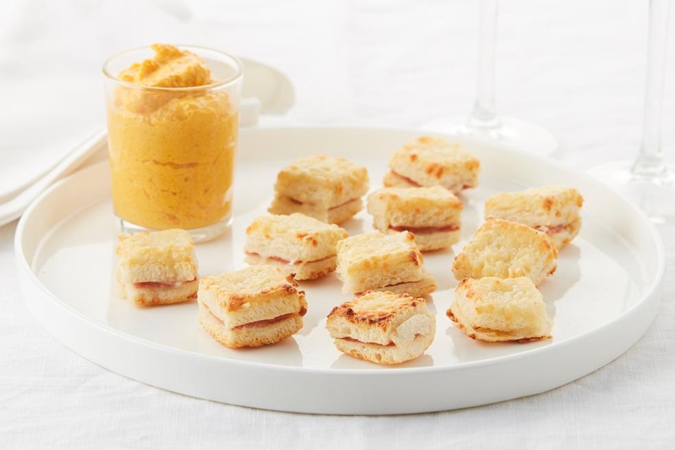 Minicroques met zelfgemaakte wortelmayonaise