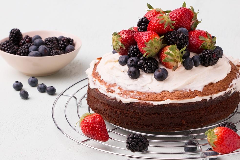 Quatre-quarts cake met fruit