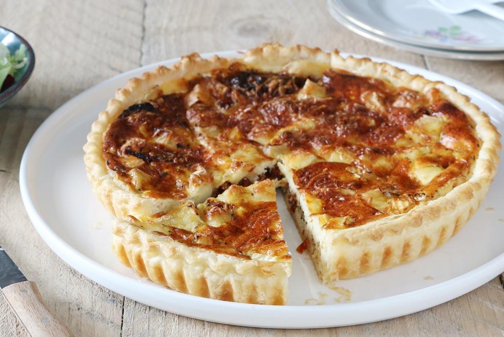Quiche met zongedroogde tomaten en brie