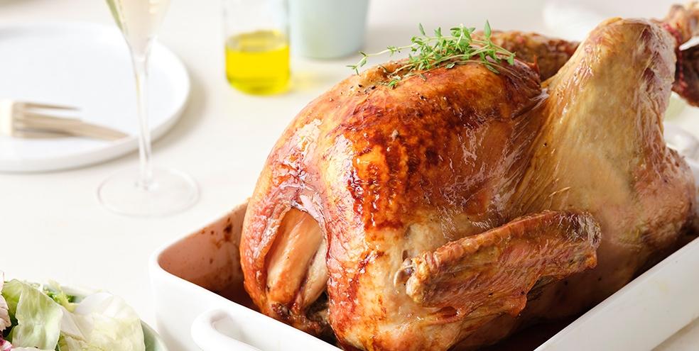 Gevulde kerstkalkoen