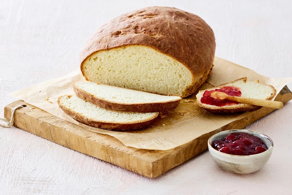 Zoet broodje met limoen en yoghurt