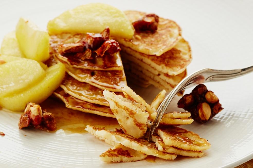 Dessertpannenkoekjes met appelcompote