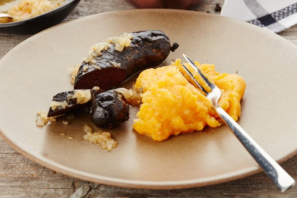 Luxepens met pompoenpuree