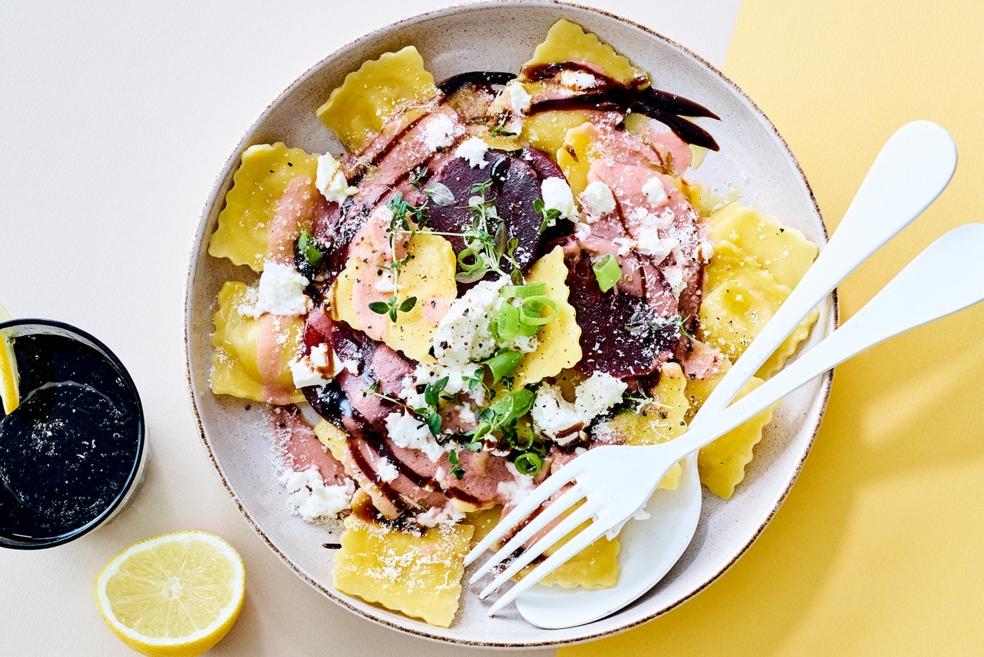 Ravioli met geitenkaas