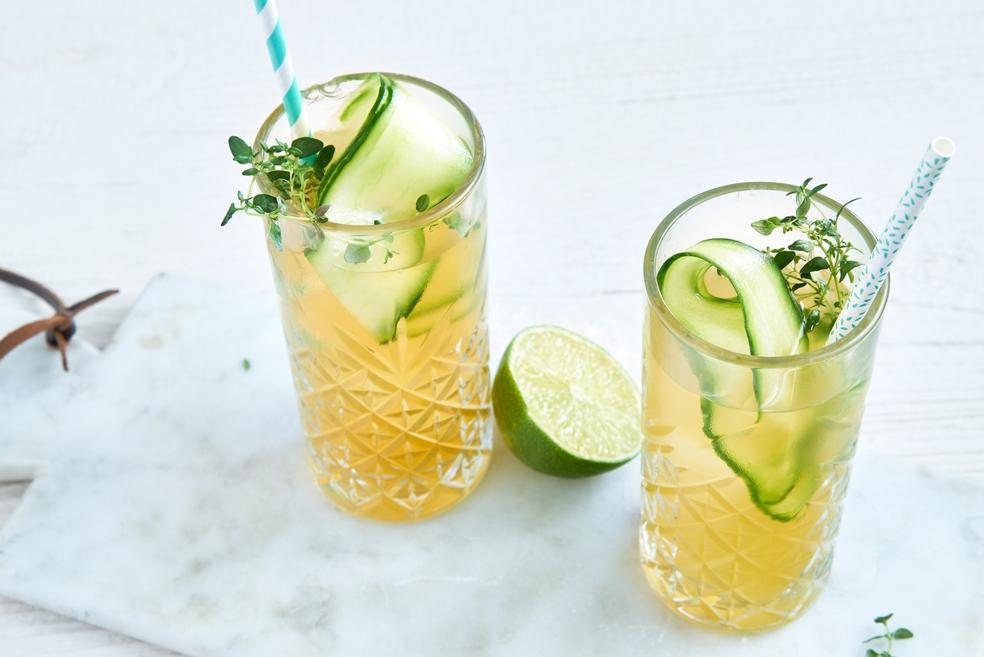 Frisse komkommer mocktail
