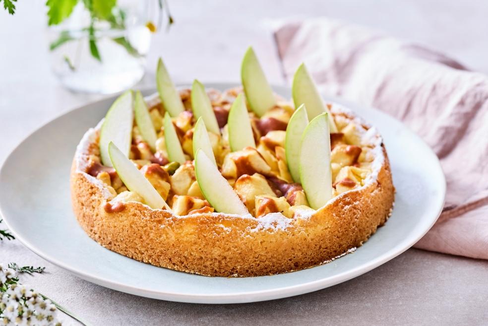 Appeltaart met gezouten karamel en extra frisse appel