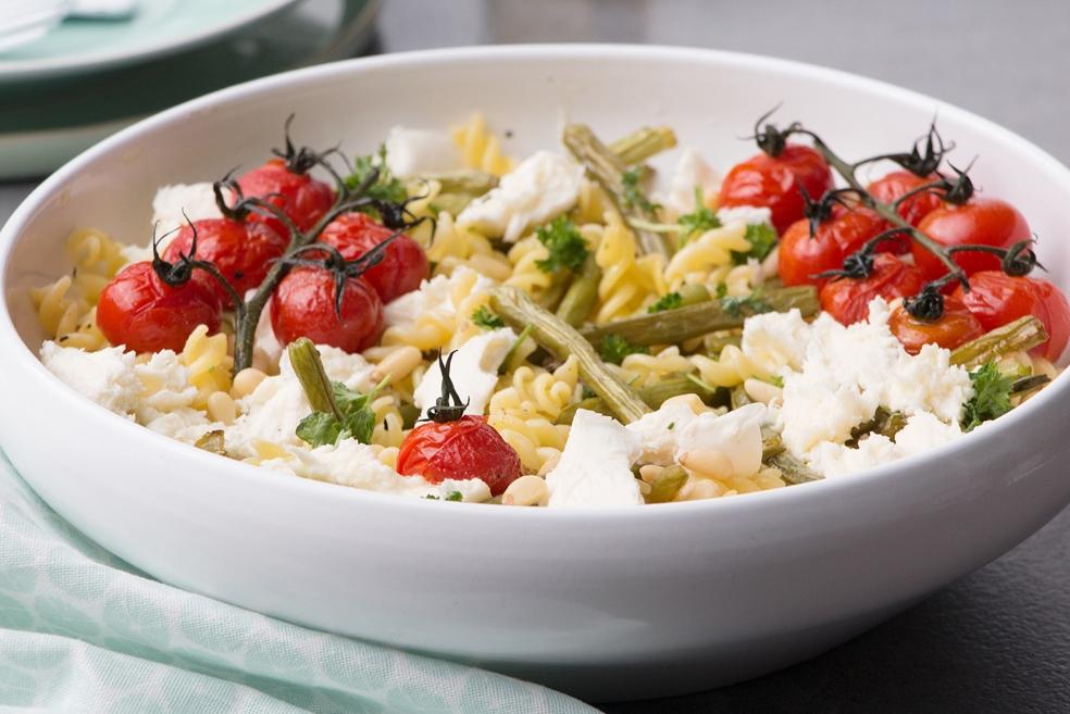 Glutenvrije fusilli met ansjovis en boontjes