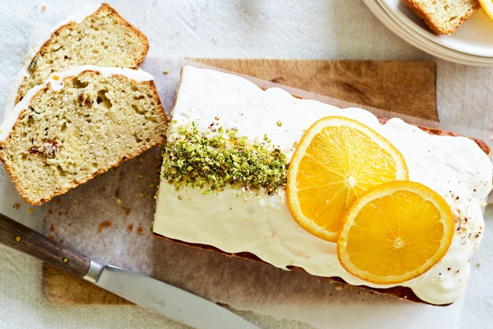 Bananencake met sinaas-mascarponeroom