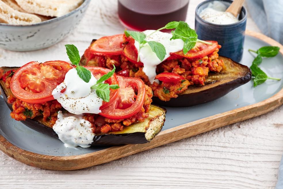 Gevulde aubergines op z'n Turks