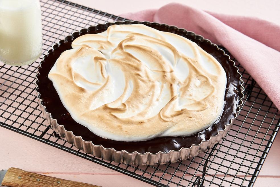 Chocoladetaart met meringue