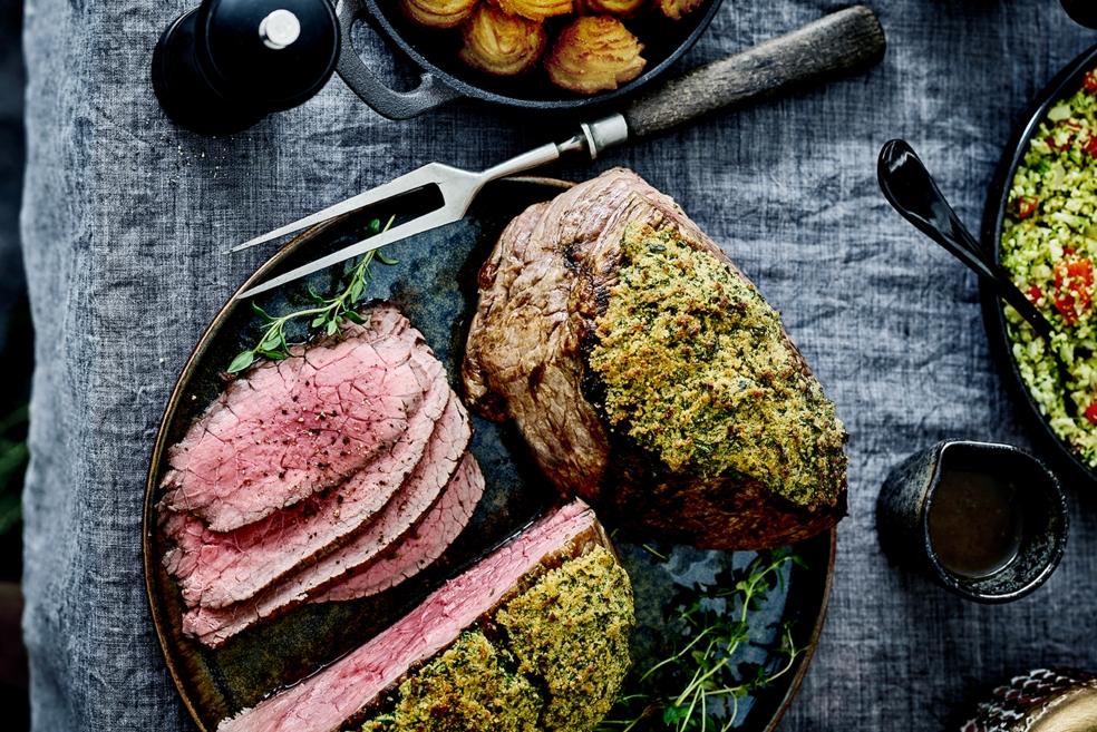Rosbief met kruidenkorst