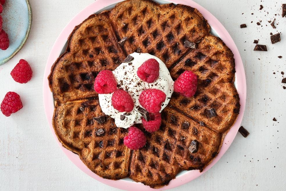 Luxeontbijt-chocoladewafels