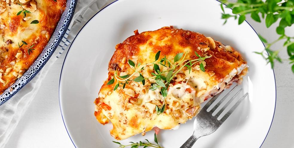 Veggie ovenschotel met rode biet