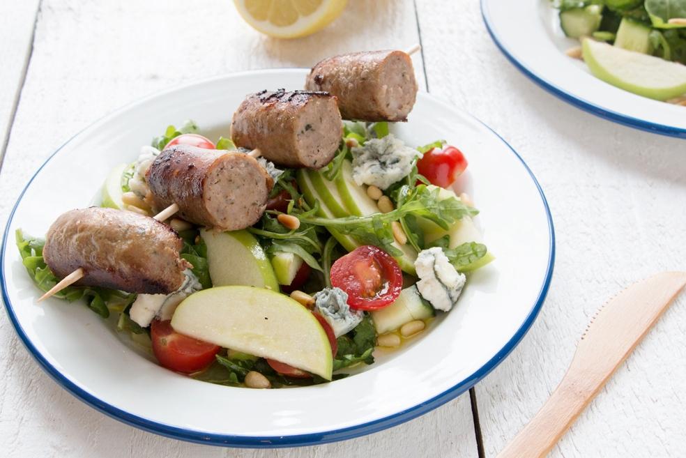 Zomerse salade met boerenworst