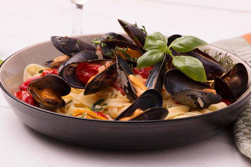 Provençaalse mosselen met pasta