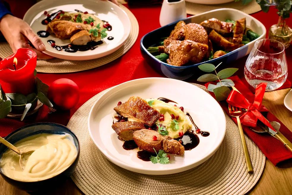 Gebraden eendenborst