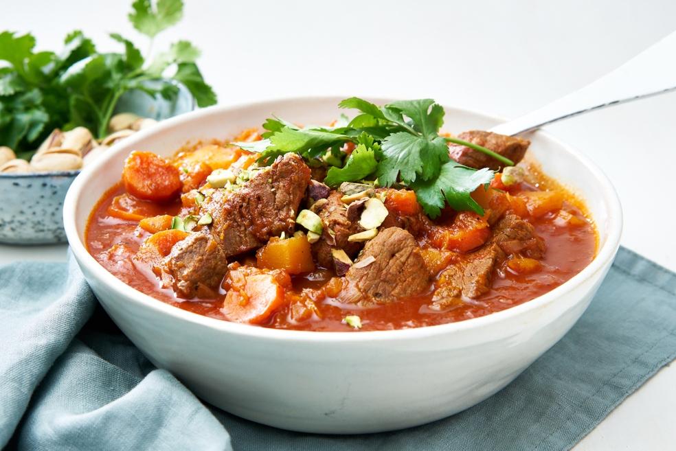 Rundsstoofpotje met pompoen