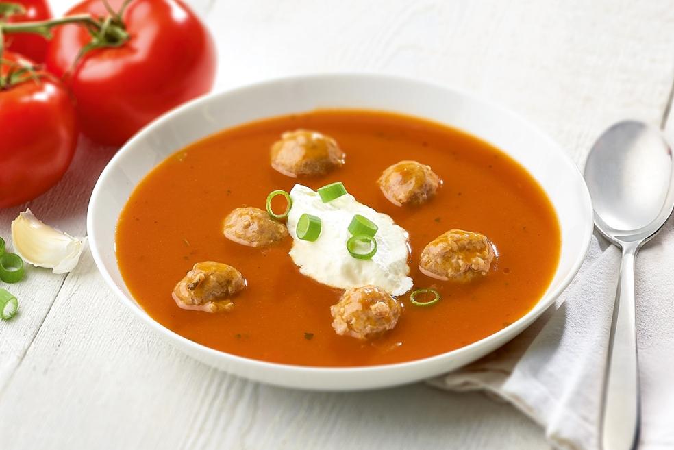 Tomatensoep met balletjes