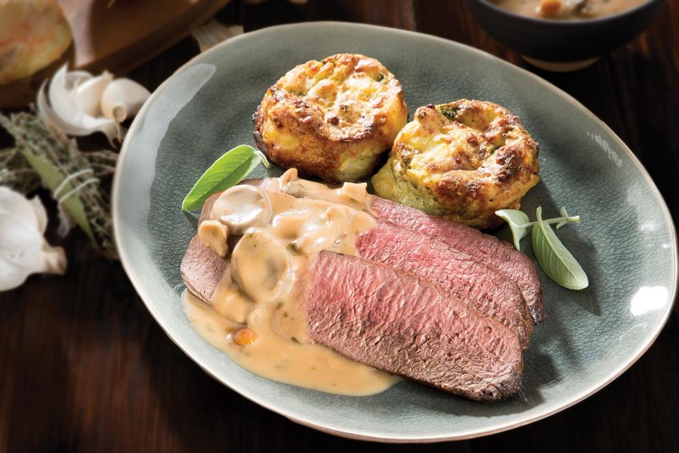 Hindegebraad met broccoligratin