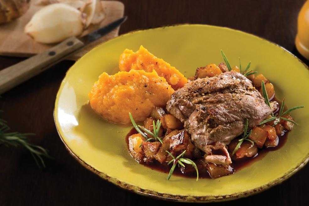 Everzwijnsteak met aardpeer