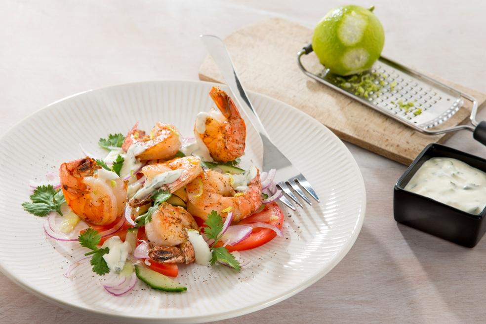 Scampi's 'Skoullos' met limoendressing