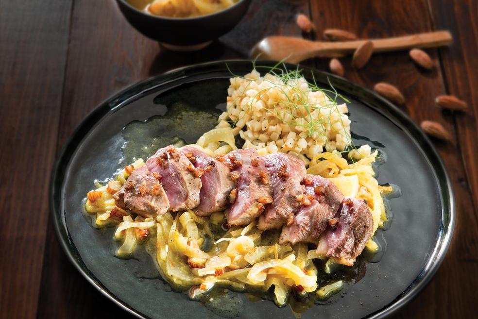 Eendenborst à l'orange met venkel