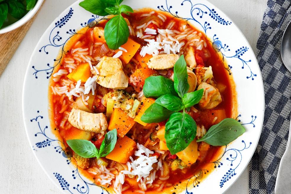 Hartverwarmende maaltijdsoep met kip