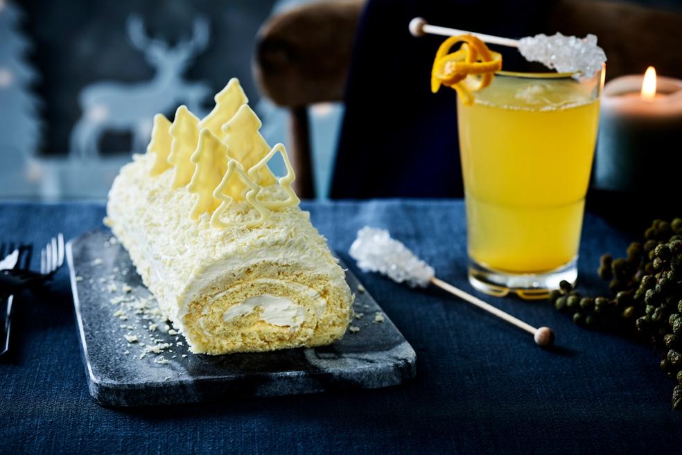 Sneeuwwitte kerststronk