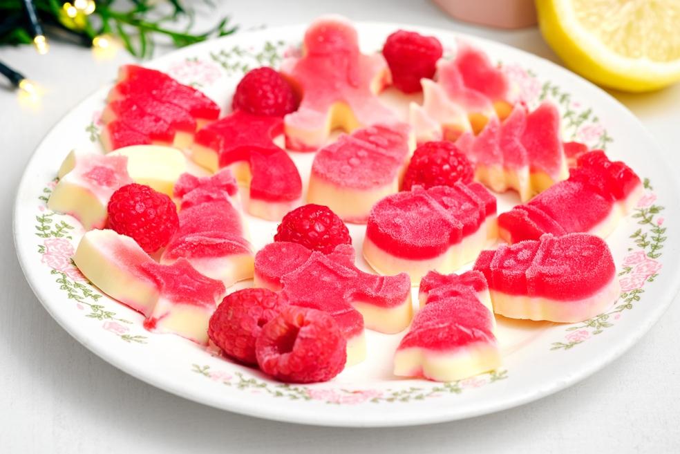 Frambozen parfait-pralines