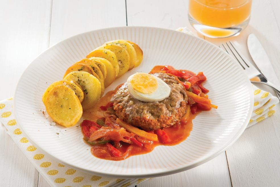 Provençaals vogelnestje met krokante aardappelschijfjes